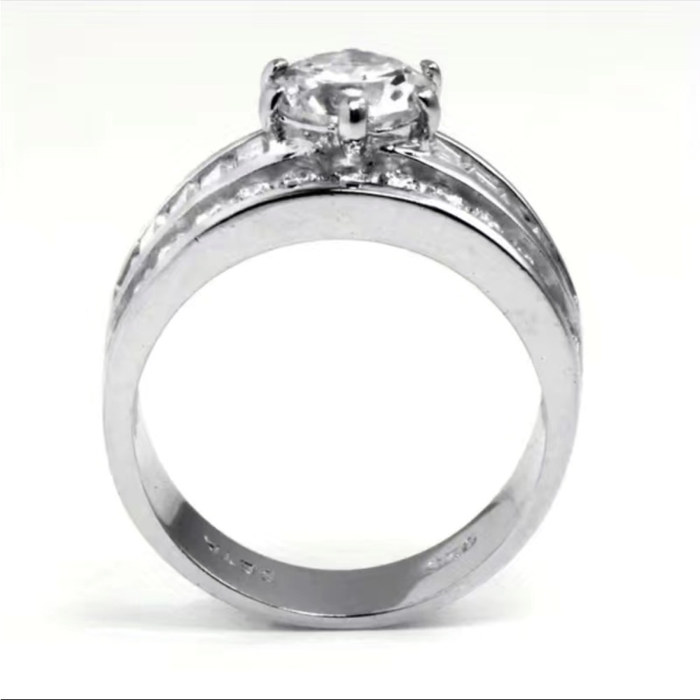 New 925 Silver Bridal Engagement Wedding Promise Romantic Proposal Diamond Ring - Picture 2 of 9